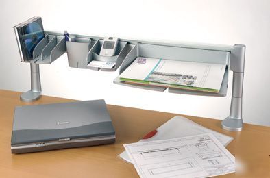Strong desk organiser toolbar & 4 storage/filing trays 
