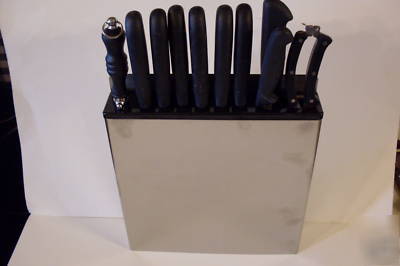 Weston 10PC. s/steel knife set with rack