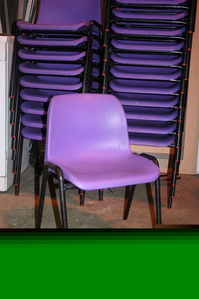 24 x childrens polypropylene stackng chairs in purple 