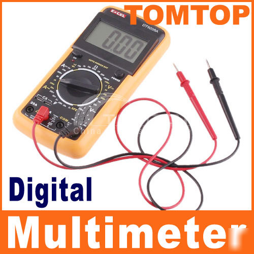 Ac/dc lcd digital multi-meter volt ohm amp tester