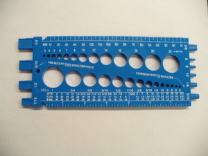 Fastener world bolt & thread pitch gauge