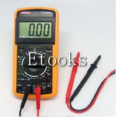 Large lcd ac/dc digital multimeter ammeter voltmeter