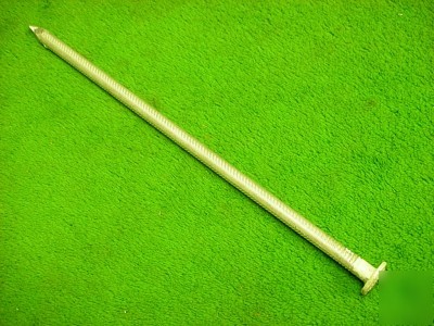 100 white flat head aluminum nail gutter spike #3 x 7