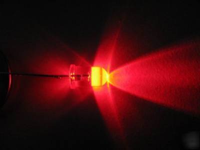 20PCS Ã˜5MM red round led 10K mcd bright free resistor