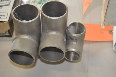 7 lot butt weld stainless steel tee fittings 