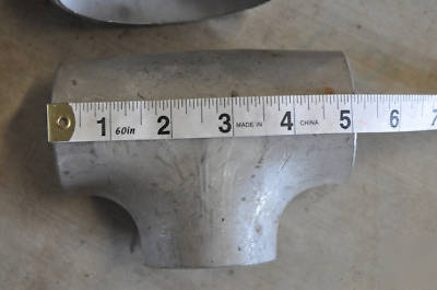 7 lot butt weld stainless steel tee fittings 