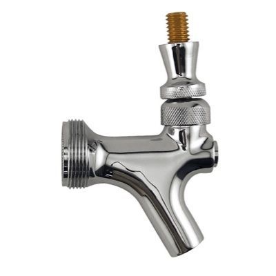 Draft beer creamer faucet head - polished chrome