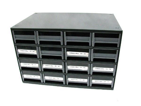 Heavy duty 16 drawer storage cabinet + hss/co endmills