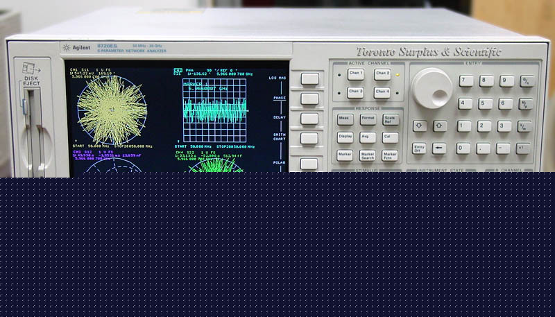 Hp/agilent 8720ES 010 network analyzer 20GHZ calibrated