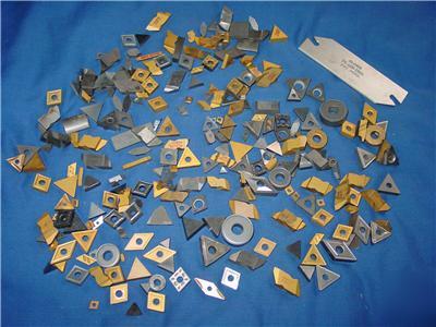 Huge lot of lathe indexable inserts, carbide tin coated