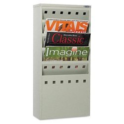New safco 4310GR steel magazine rack - 5 pockets ...