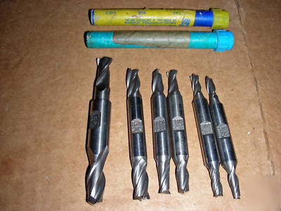 One lot of (6) h.s.s. end mills,7/32,9/32,11/32,13/32.