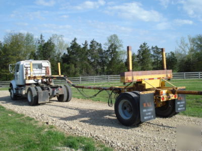 Semi sized utility pole & pipe trailer, good condition