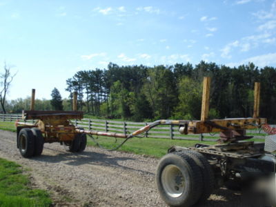 Semi sized utility pole & pipe trailer, good condition