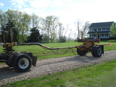 Semi sized utility pole & pipe trailer, good condition
