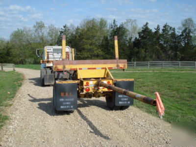 Semi sized utility pole & pipe trailer, good condition