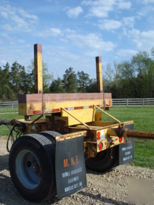 Semi sized utility pole & pipe trailer, good condition