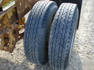 Semi sized utility pole & pipe trailer, good condition