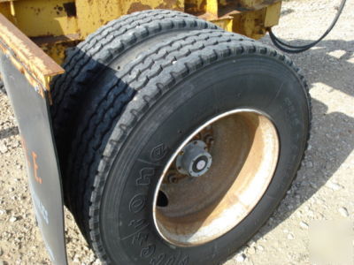 Semi sized utility pole & pipe trailer, good condition
