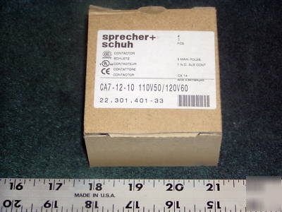 Sprecher & schuh CA7-12-10 contactor, 110V, 