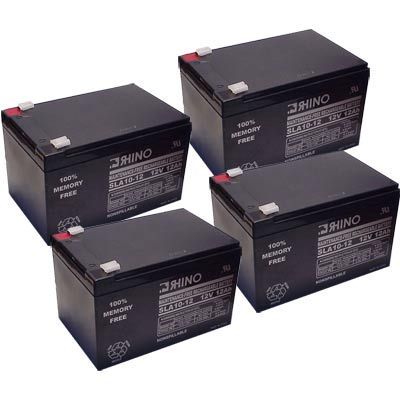 New 4 x 12V 12AH sla sealed lead acid batteries rhino 