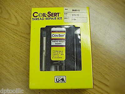 New 5/16-18 coil-sert thread repair kit uses helicoil 