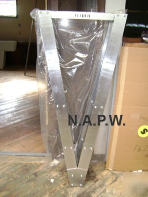 Stainless steel modern industrial metal v-legs