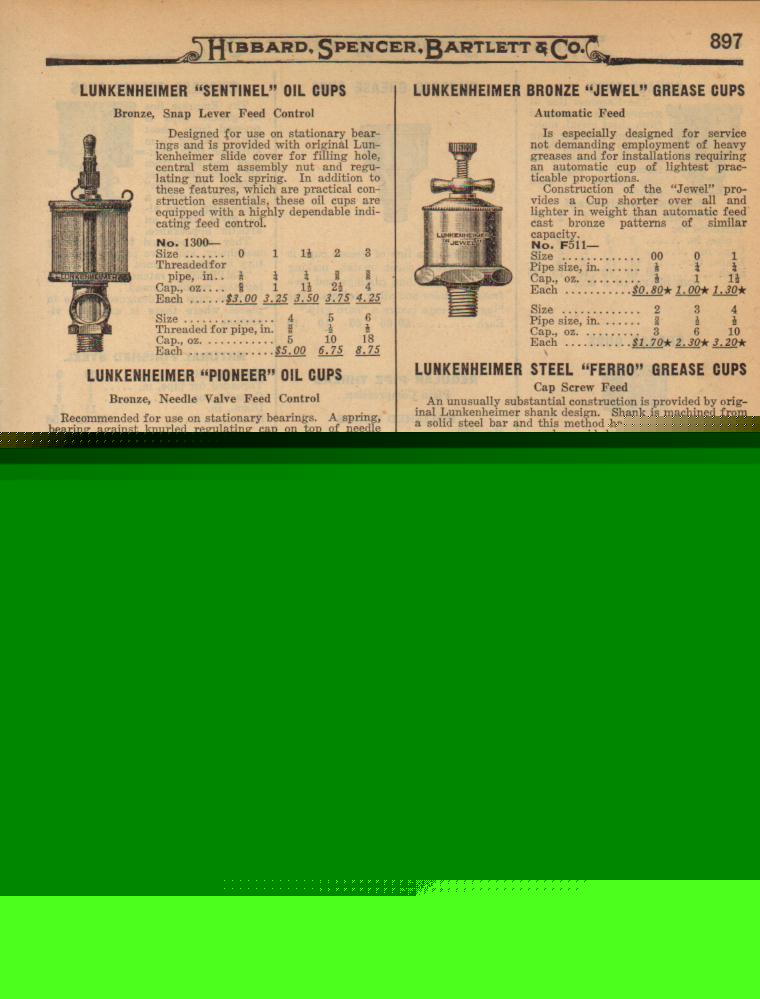 1929 lunkenheimer sentinel pioneer oil grease cup ad