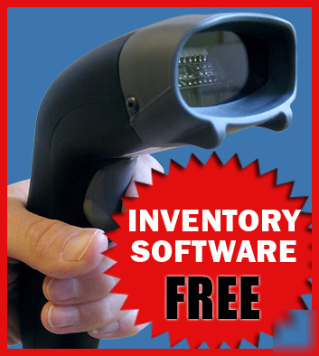 Bar code barcode scanner laser usb + inventory software