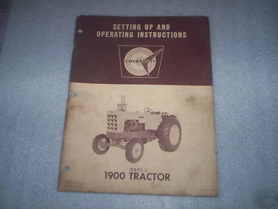 Cockshutt oliver 1900 tractor series c set up manual