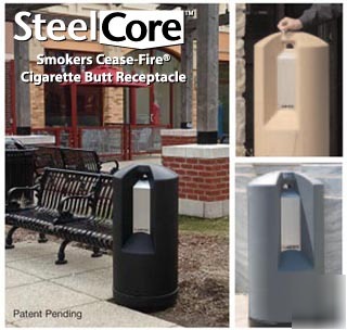 Justrite steelcore smokers cease-fire cigarette - beige