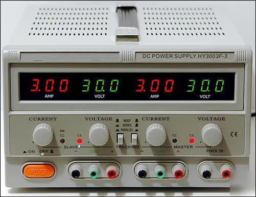 Mastech HY3003F-3 dc power supply dual 0-30 v @ 0-3 a