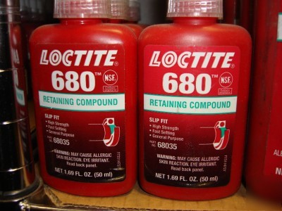 New 3-1.69 fl oz loctite 680 retaining compound 68035 