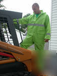 Rainwear hi-vis pvc 35 mil jacket bib overalls combo sm