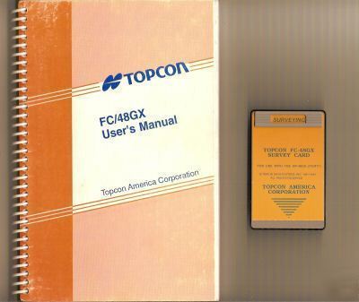 Topcon fc-48GX surveying card for hp 48GX calculator