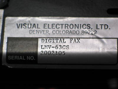Visual electronics lmv-63CD led display digital-fax