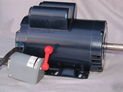 Leeson 2 hp motor. single phase. drum reversing switch