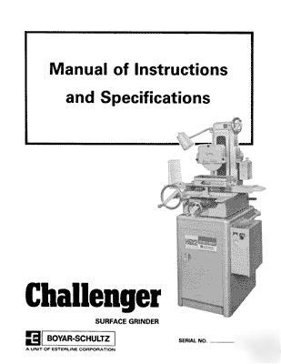 Boyar-schultz H612 challenger manual - instructions