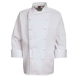 New nwt 12 knot chef coat #1100 white 2X 2XL irr 