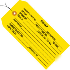 Shoplet select scrap inspection tags prewired 4 34 x