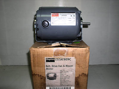 Dayton 5K909C belt DRIVE1/3 HP1725 rpm fan-blower motor