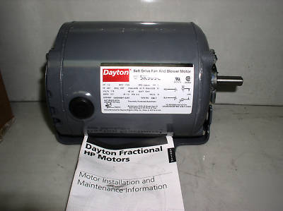 Dayton 5K909C belt DRIVE1/3 HP1725 rpm fan-blower motor