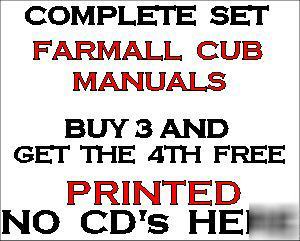 Farmall cub - 4 hard copy manuals - complete set