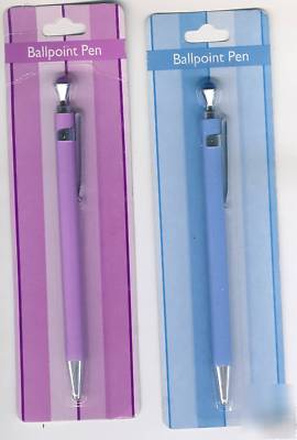 Jackie mcfee ball point pen pearlescent stripe 1BL 1VIO