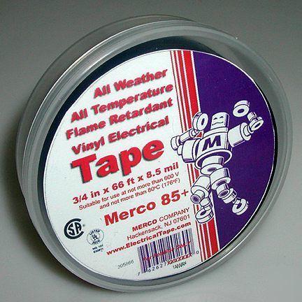 Merco M85+ electrical tape 3/4 x 66 feet 8.5 mil thick 