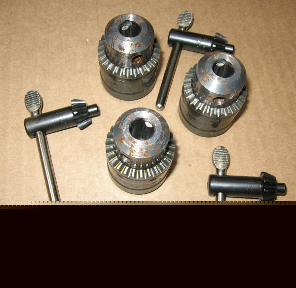 New 3/8 jacobs drill chuck + key 3 pc lot 901248-S2 c