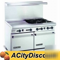 New american range 60IN gas 6 burner restaurant range