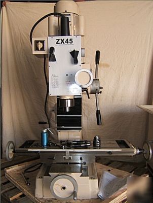 New mill drill md-45 9X32 with power down feed 110 volt 