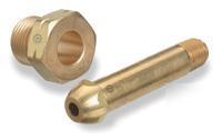 New westernÂ®long male brass hand tight regulator nipple 