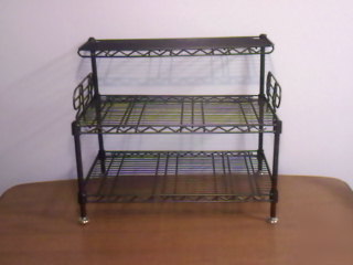 3 tier mini bakers rack/ retail shelving unit